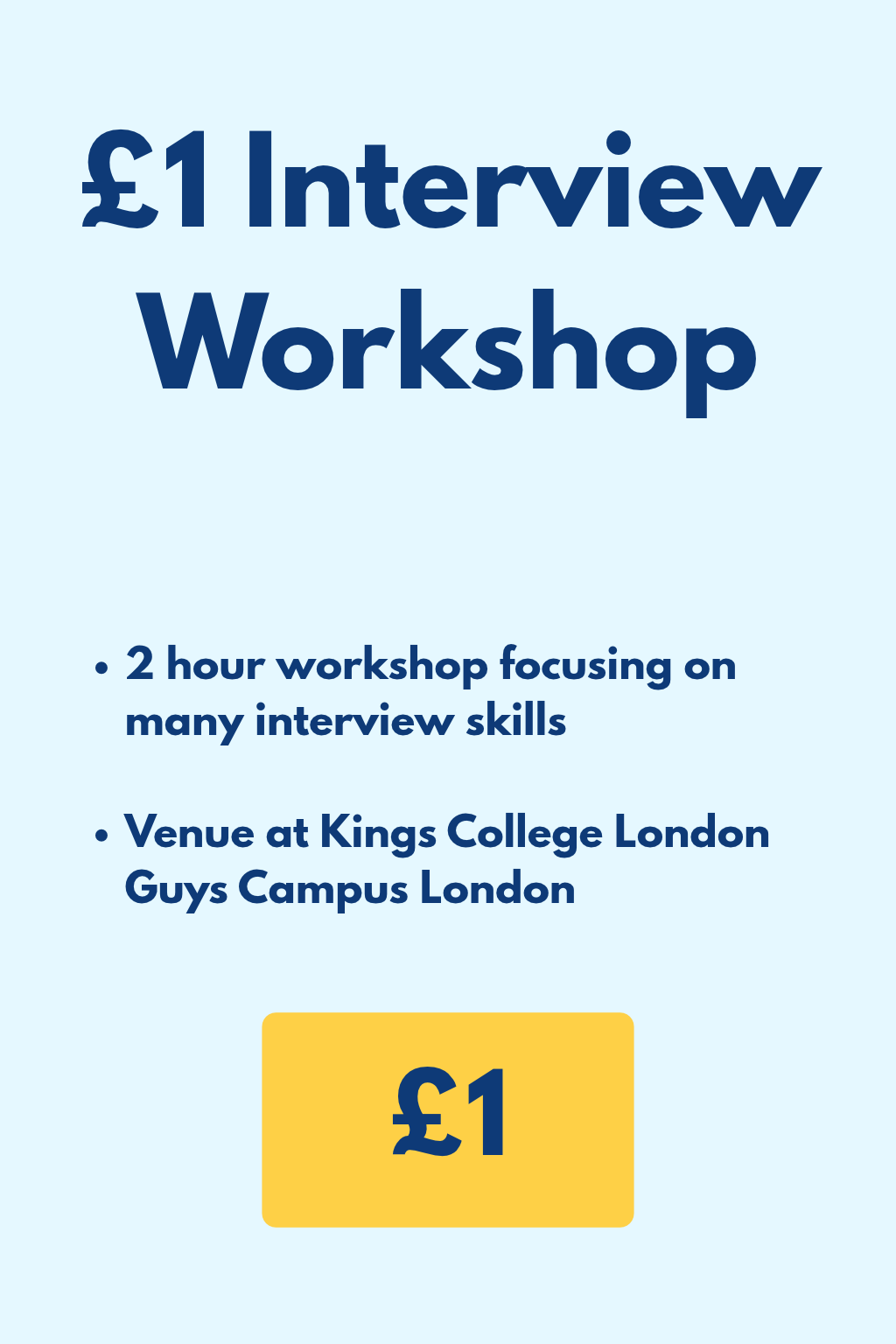 £1 Interview Workshop IN PERSON